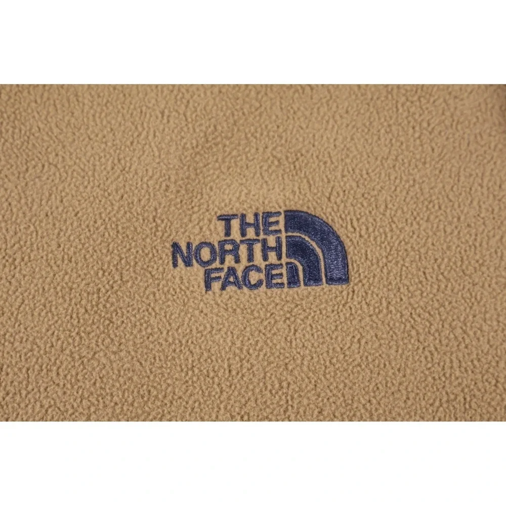 The North Face Sweatshirt Mens‎ M Green Pullover 1/4 Zip Fleece Embroidered Logo